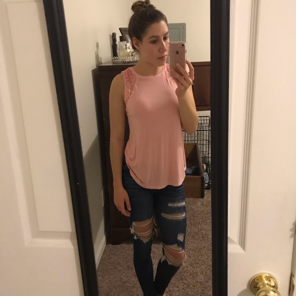 soft and sexy AEO shirt with lace